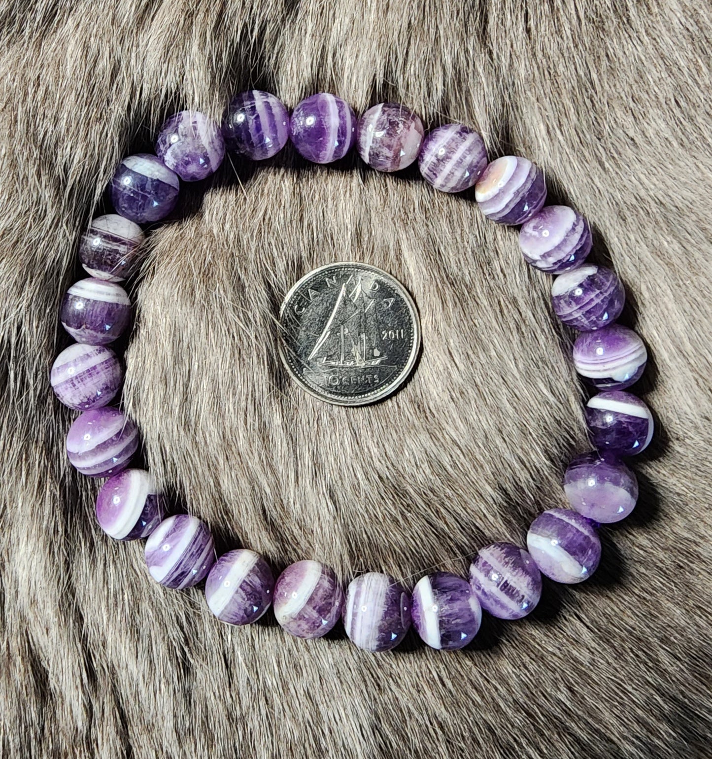 Chevron Amethyst Bracelet